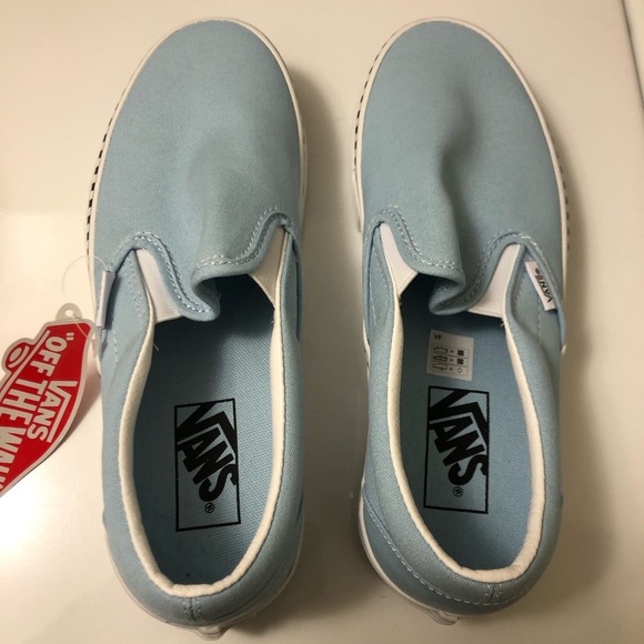 Vans Shoes - Brand new powder blue slip-on VANS!